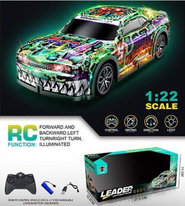 1:22 RC Illuminated Dodge Challenger Model Car With Lights